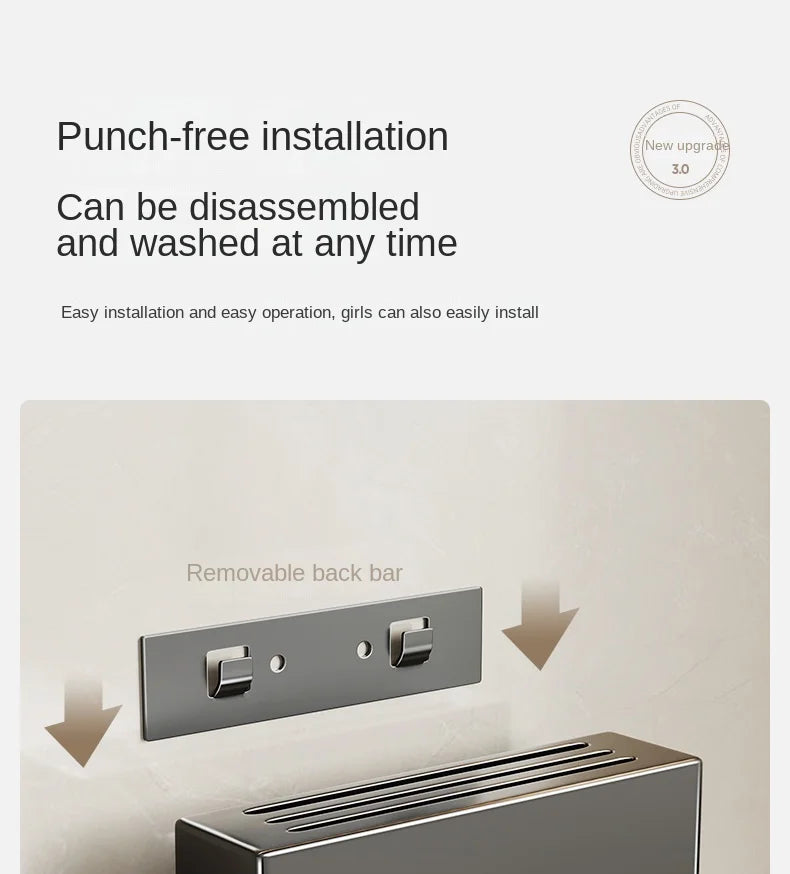 Kitchen knife storage box, knife holder, non-perforation, wall-mounted rack, kitchen items，kitchen accessories organizer