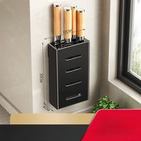Kitchen knife storage box, knife holder, non-perforation, wall-mounted rack, kitchen items，kitchen accessories organizer