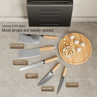 Kitchen knife storage box, knife holder, non-perforation, wall-mounted rack, kitchen items，kitchen accessories organizer