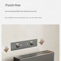 Kitchen knife storage box, knife holder, non-perforation, wall-mounted rack, kitchen items，kitchen accessories organizer